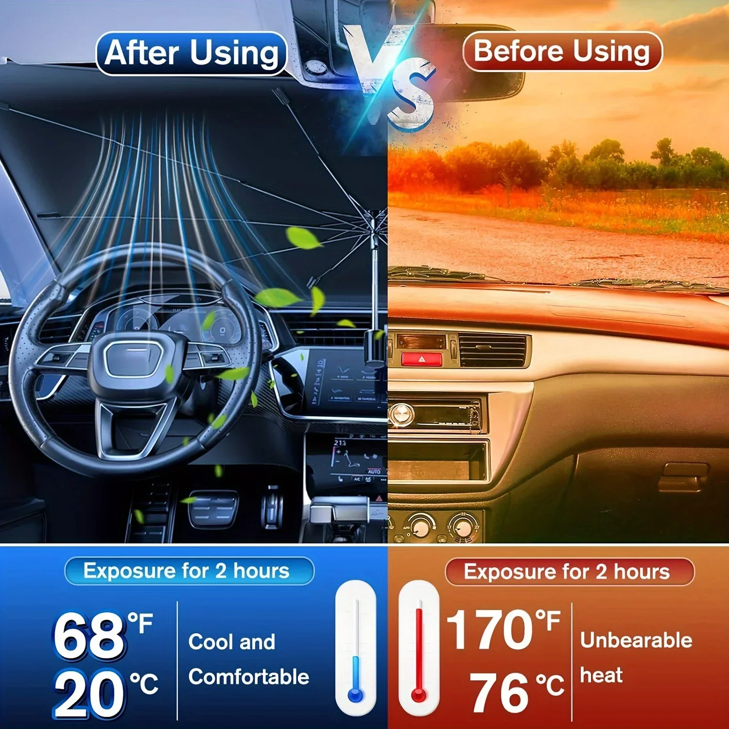 Foldable Car Sun Umbrella - Image 3