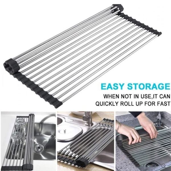 Multipurpose Roll-Up Dish Drying Rack - Image 4